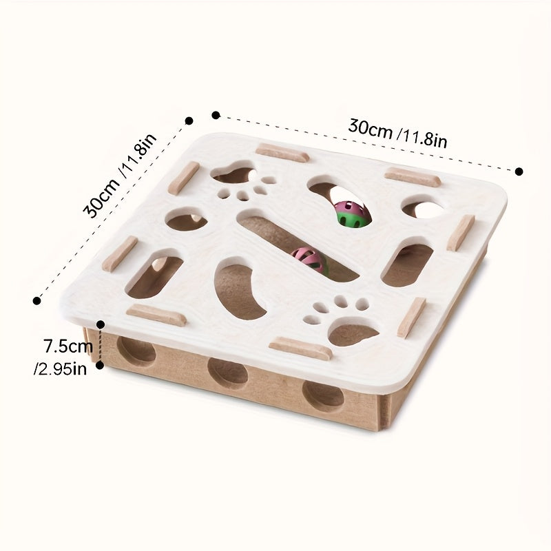 Interactive Cat Tunnel Toy – Felt Maze with Bell for Indoor Cats
