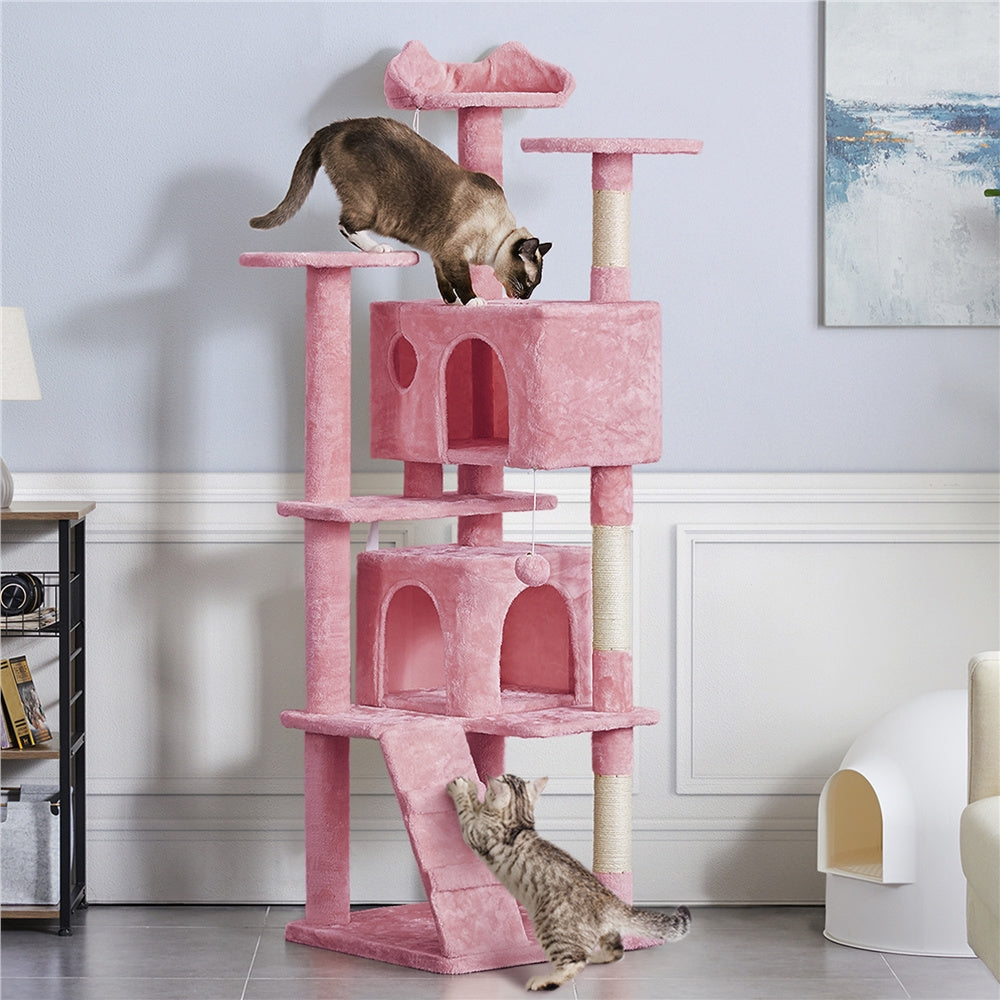Cat Tree Tower – Multi-Level Condo with Posts, Hammocks & Toys