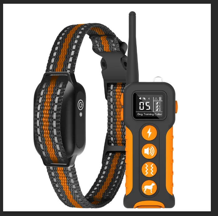 Waterproof TPU Reflective Electric Dog Bark Collar Remote Control Rechargeable Shock Vibration Static Anti-Barking Training