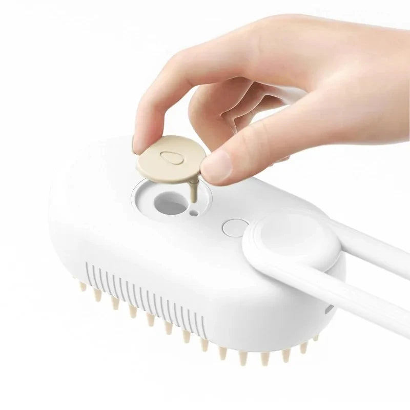 Pet Grooming Steamer Brush – 3-in-1 Electric Dog & Cat Brush for Massage, Shedding, and Detangling