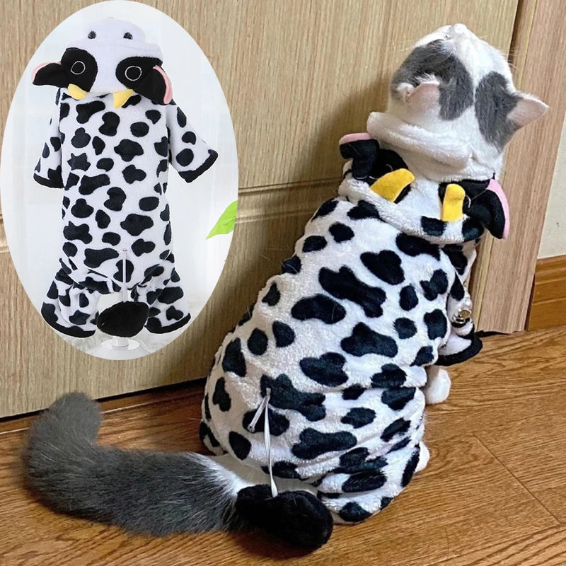 Flannel Dog & Cat Jumpsuit – Soft Winter Pet Clothes for Small and Medium Breeds