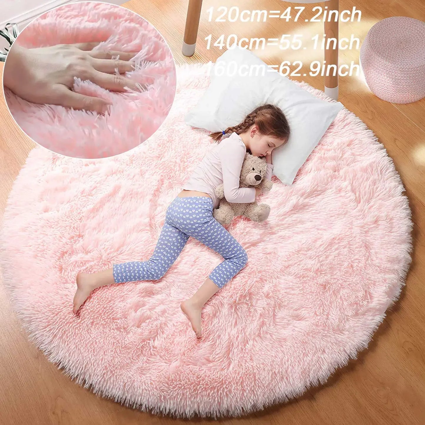 Super Soft pet-friendly carpet Plush Round Rug – Fluffy Carpet for Living Room, Bedroom & Pet Comfort (Dogs & Cat66s)