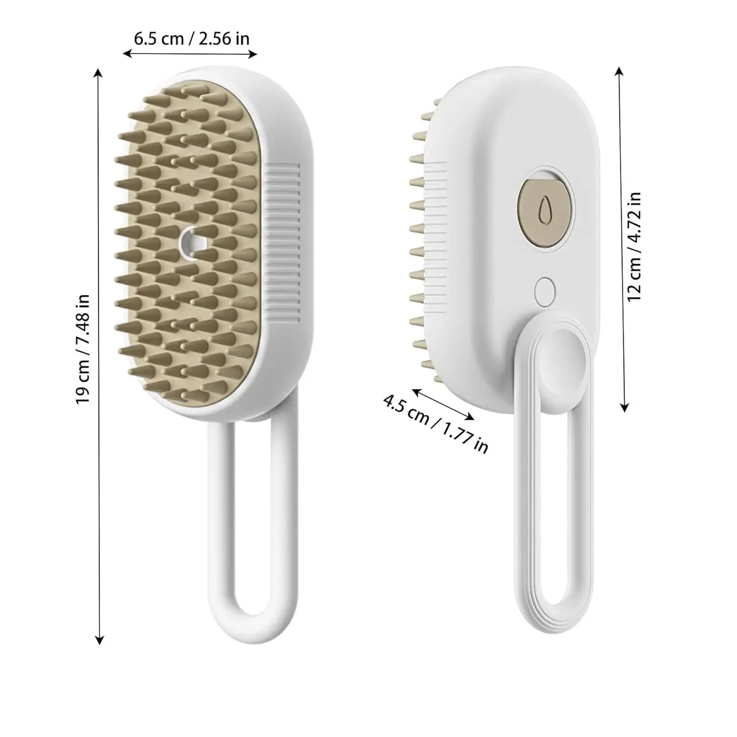 Pet Grooming Steamer Brush – 3-in-1 Electric Dog & Cat Brush for Massage, Shedding, and Detangling