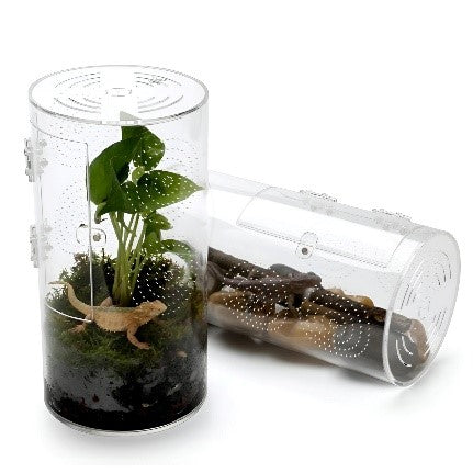 Terrariums and enclosures for reptiles including bearded dragons, geckos, snakes, and turtles