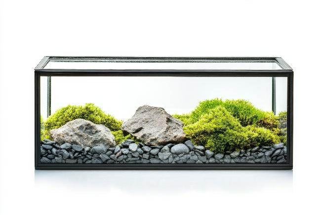 Screen reptile terrarium with mesh enclosure designed for airflow, UV lighting, and arboreal reptiles