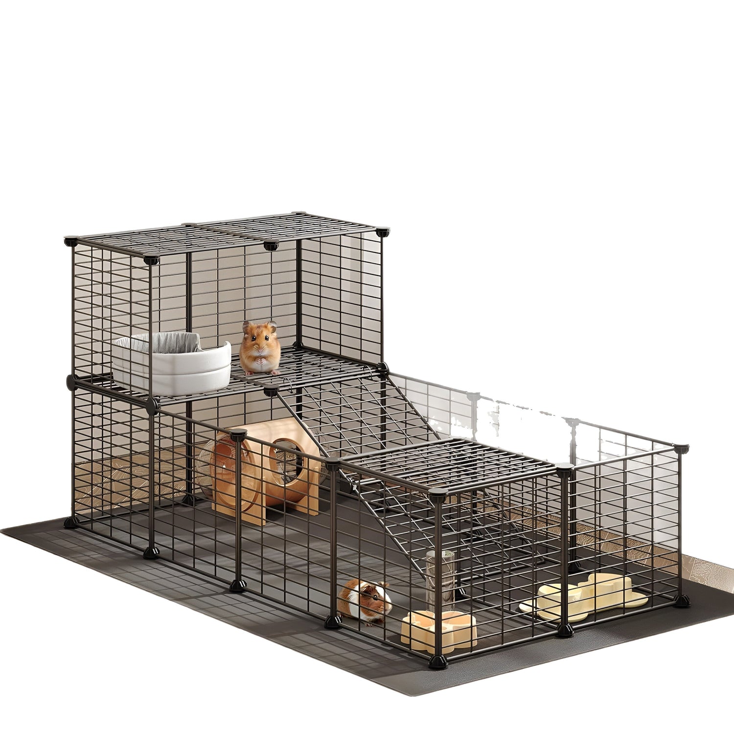 Small pet playpens and exercise pens for rabbits, guinea pigs, hamsters, and ferrets – portable pet playpens, indoor and outdoor exercise pens, rabbit exercise enclosure, guinea pig play area, secure small animal fencing, FurFilled Joy pet supplies.