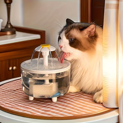 Whisper-Quiet Cat Water Fountain – 48oz BPA-Free with Triple Filtration