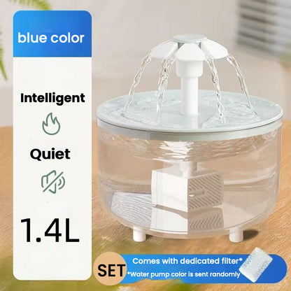 Whisper-Quiet Cat Water Fountain – 48oz BPA-Free with Triple Filtration
