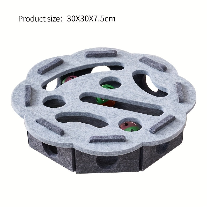 Interactive Cat Tunnel Toy – Felt Maze with Bell for Indoor Cats