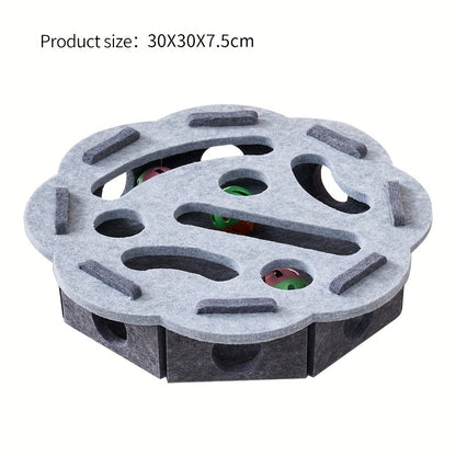 Interactive Cat Tunnel Toy – Felt Maze with Bell for Indoor Cats