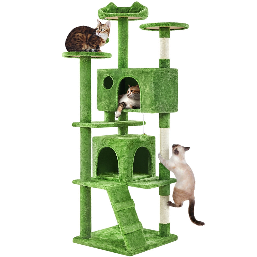 Cat Tree Tower – Multi-Level Condo with Posts, Hammocks & Toys