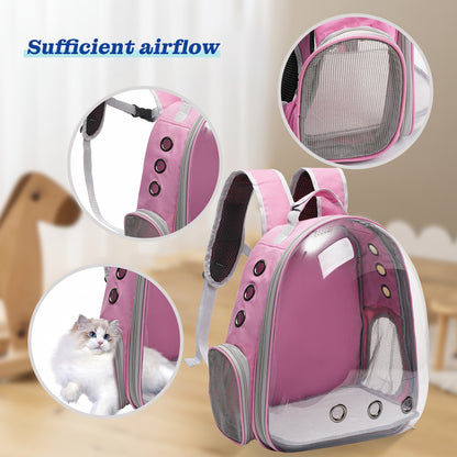VIVICREATE Cat Backpack Carrier – Ventilated Travel Bag with Capsule Windo