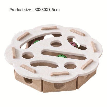 Interactive Cat Tunnel Toy – Felt Maze with Bell for Indoor Cats