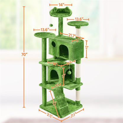 Cat Tree Tower – Multi-Level Condo with Posts, Hammocks & Toys