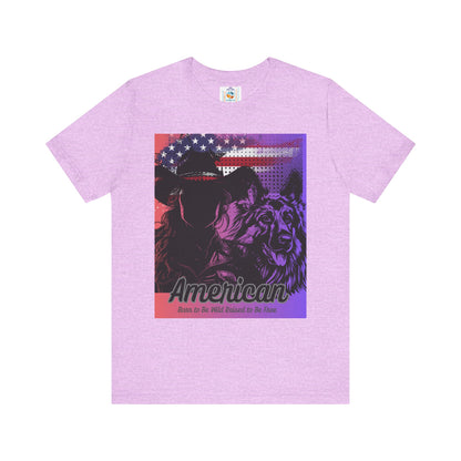 American Pride Graphic Tee, Unisex T-Shirt, Patriotic Apparel, Casual Wear, Perfect for Independence Day, Gift for Animal Lovers