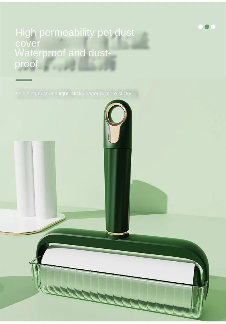 Light Luxury Eco-Friendly Plastic Hair Removal Roller Widened Sticky Artifact Lid for Household Clothes Cleaning Pet Cat Dog