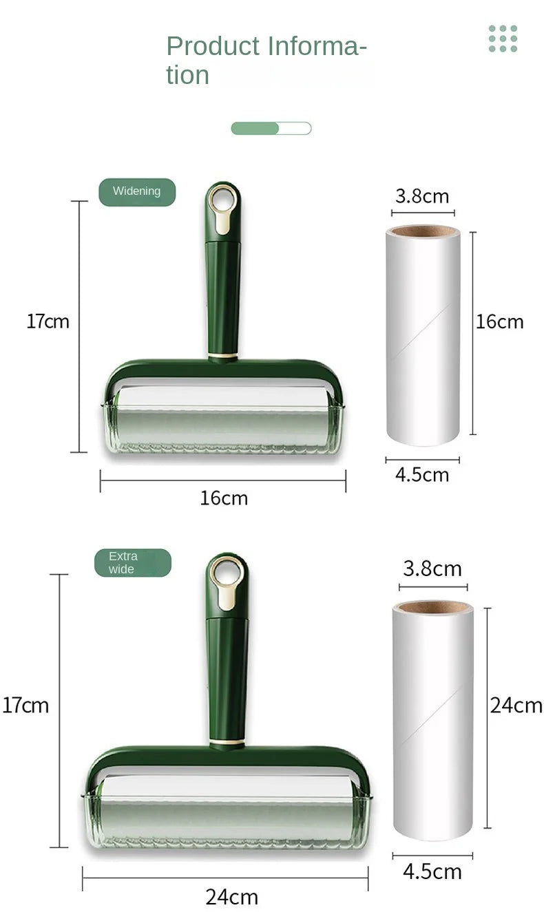 Light Luxury Eco-Friendly Plastic Hair Removal Roller Widened Sticky Artifact Lid for Household Clothes Cleaning Pet Cat Dog