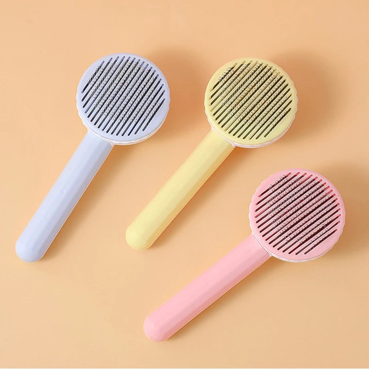Dropshipping Factory Custom Puppy Cat Self Cleaning Brush Slicker Deshedding Pet Dog Comb Cat Grooming Brush