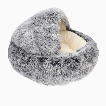 2025 Best Seller Washable Soft Luxury Fluffy Cat Bed Cave Small Round Furniture Protector for Winter Use for Pet Dogs