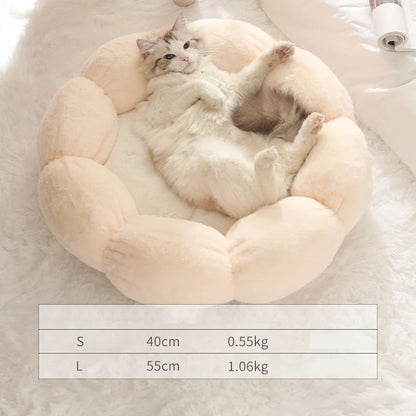 2025 Hot Sale Luxuryhouse Exclusive Donut Cat Dog Pet Bed Soft Fleece Winter Warm Cushion Solid Dropshipping Cloud Nest