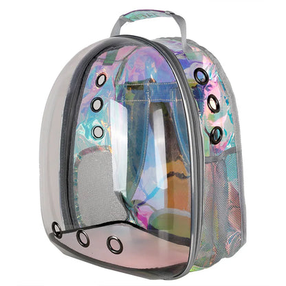 2025 Luxury Outdoor Oxford Dog Pet Backpack Airline Approved Travel Bag with Zipper Closure Animal Pattern Cat Carrier
