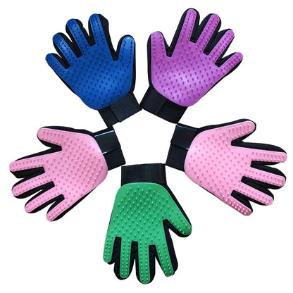 Dropshipping Deshedding Massage Brush Dog Cat Tpr Hair Remover Cleaning Pet Grooming Hair Removal Mitts Pet Gloves