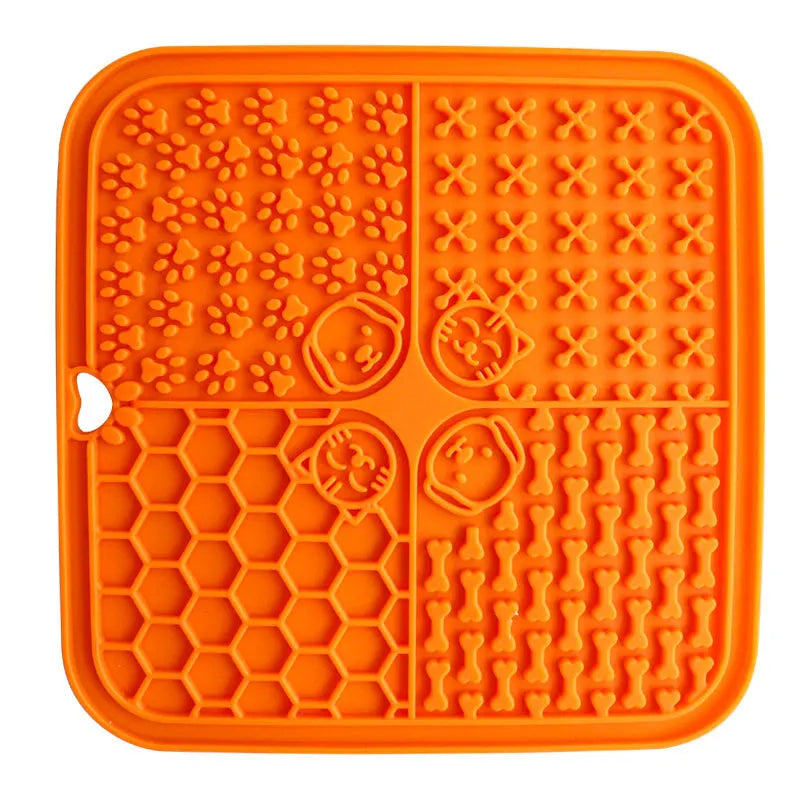 Dropshipping Pet Premium Bathing Licking Pad Suction Cups Slow Feeder Washable Non Slip Silicone Feeding Food Cat Dog Lick Mat