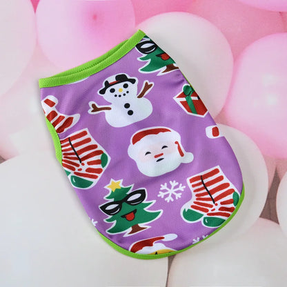 Luxury Christmas Cat Vest for Dogs Halloween Pet Jersey Winter Clothes Accessory in Cotton Material