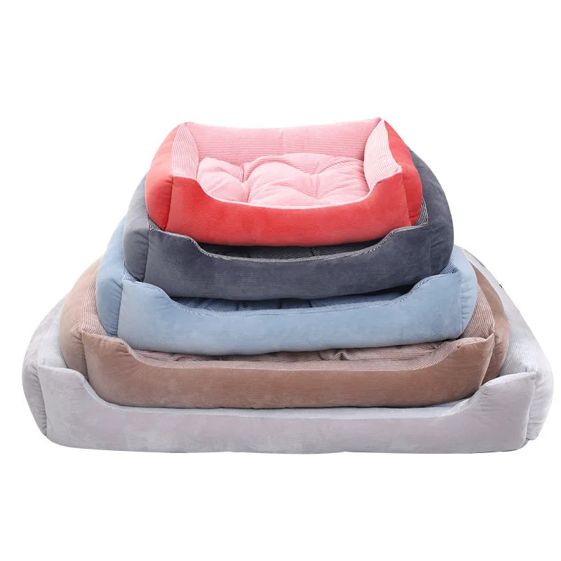 Small 50*37cm Removable Velvet Pet Cushion Furniture Protector for Cat & Dog Modern Calming Bed with Sofa Mat Solid Pattern