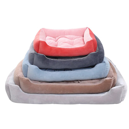 Small 50*37cm Removable Velvet Pet Cushion Furniture Protector for Cat & Dog Modern Calming Bed with Sofa Mat Solid Pattern