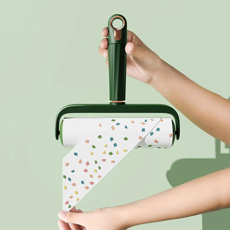 Light Luxury Eco-Friendly Plastic Hair Removal Roller Widened Sticky Artifact Lid for Household Clothes Cleaning Pet Cat Dog