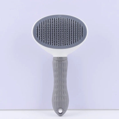 Custom Wholesale Massaging Comb Long Pin Shedding Tool Cat Dog Rabbit Bath Washable Self Cleaning Hair Grooming Pet Brush