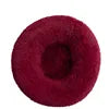 2021 Hot Sale Anti-Slip Donut Shaped Pet Cat Beds Warm Soft Indoor Accessory Faux Fur Material Solid Pattern Travel Feature