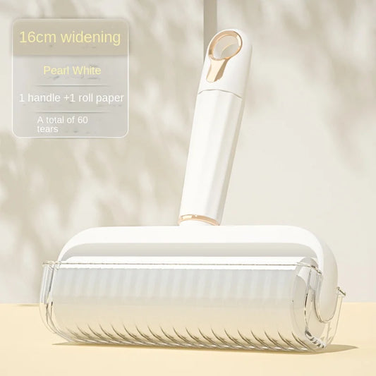 Light Luxury Eco-Friendly Plastic Hair Removal Roller Widened Sticky Artifact Lid for Household Clothes Cleaning Pet Cat Dog