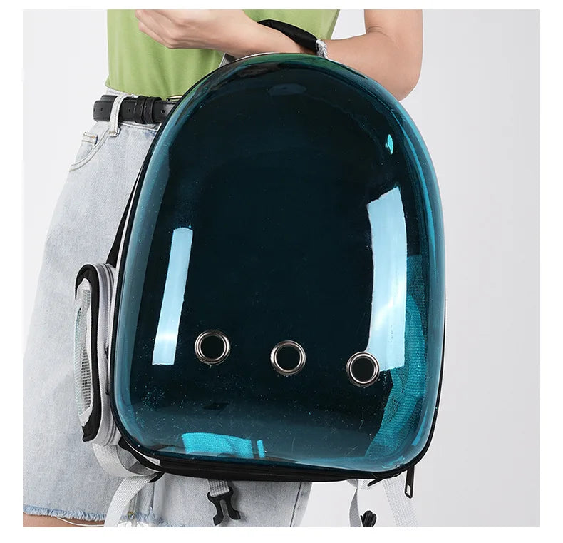 2025 Luxury Outdoor Oxford Dog Pet Backpack Airline Approved Travel Bag with Zipper Closure Animal Pattern Cat Carrier