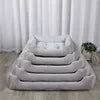 Small 50*37cm Removable Velvet Pet Cushion Furniture Protector for Cat & Dog Modern Calming Bed with Sofa Mat Solid Pattern