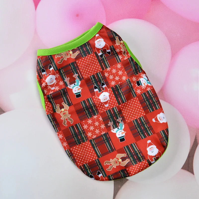 Luxury Christmas Cat Vest for Dogs Halloween Pet Jersey Winter Clothes Accessory in Cotton Material