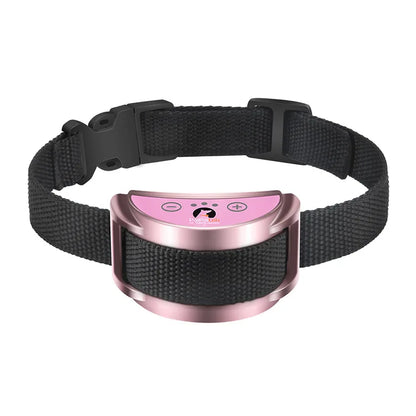 Dropshipping Rechargeable Smart Fancy Anti-Bark Dog Training Collar Large Nylon Shock Vibration Static Electricity Control for