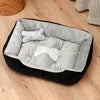 Luxury 60*45*15cm Pet Dog Sofa Bed Rectangle Washable Winter Soft Bed for All Seasons Solid Pattern Comfortable Calming Couch