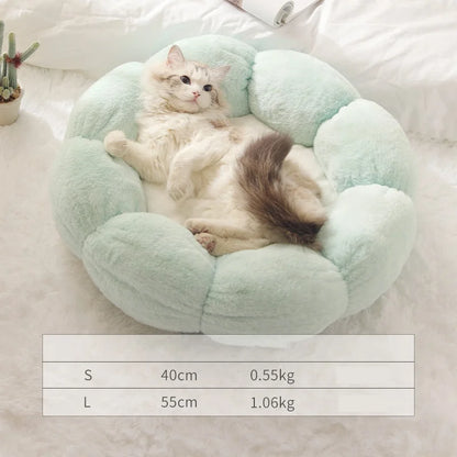 2025 Hot Sale Luxuryhouse Exclusive Donut Cat Dog Pet Bed Soft Fleece Winter Warm Cushion Solid Dropshipping Cloud Nest