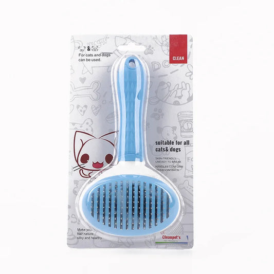 Dropshipping Dog Puppy Rabbit Pet Self Cleaning Slicker Shedding Comb Self Cleaning Massage Grooming Hair Removal Cat Brush