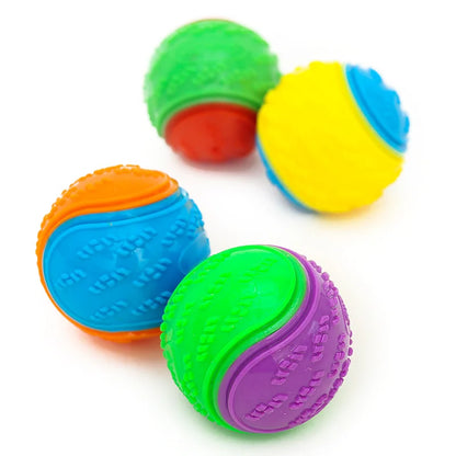 Interactive Puppy Chew Toy Durable Sounding Squeaky Tennis Ball for Dogs Dropshipping Training Pet Molar Biting Rubber Toy