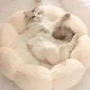 2025 Hot Sale Luxuryhouse Exclusive Donut Cat Dog Pet Bed Soft Fleece Winter Warm Cushion Solid Dropshipping Cloud Nest