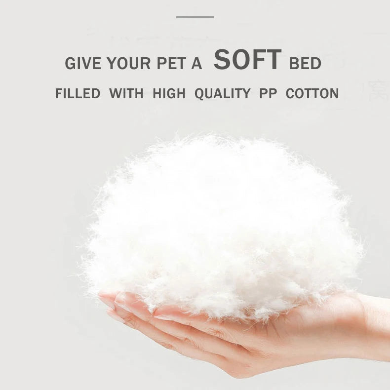 2021 Hot Sale Anti-Slip Donut Shaped Pet Cat Beds Warm Soft Indoor Accessory Faux Fur Material Solid Pattern Travel Feature