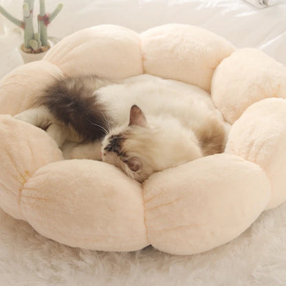 2025 Hot Sale Luxuryhouse Exclusive Donut Cat Dog Pet Bed Soft Fleece Winter Warm Cushion Solid Dropshipping Cloud Nest