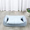 Small 50*37cm Removable Velvet Pet Cushion Furniture Protector for Cat & Dog Modern Calming Bed with Sofa Mat Solid Pattern