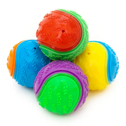 Interactive Puppy Chew Toy Durable Sounding Squeaky Tennis Ball for Dogs Dropshipping Training Pet Molar Biting Rubber Toy