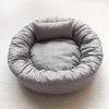 Hot Seller Four Seasons Gingham Breathable Cotton Pet Cat Summer Winter Donut Dog Bed With Pillow