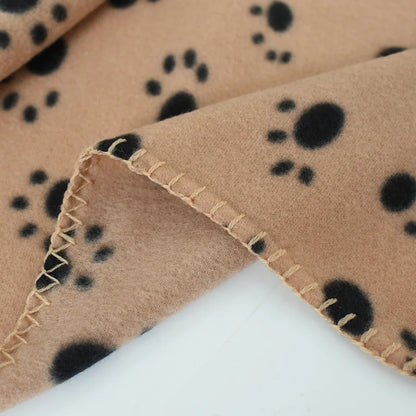 2025 Printed Coral Fleece Thickened Cushion Waterproof Travel Paw Warm Winter Puppy Dog Pet Mat Summer Cat Blanket