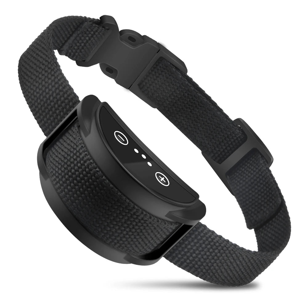 Dropshipping Rechargeable Smart Fancy Anti-Bark Dog Training Collar Large Nylon Shock Vibration Static Electricity Control for